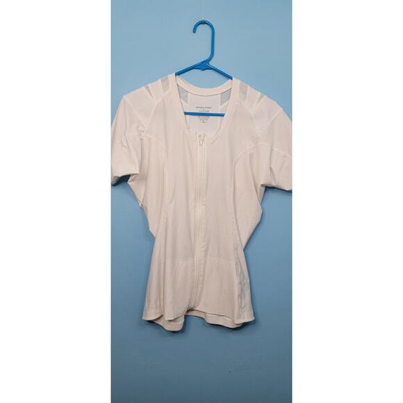 ALIGNMED White Posture POSTURAL FITNESS Shirt Full Zipper Women’s XL - Picture 7 of 13